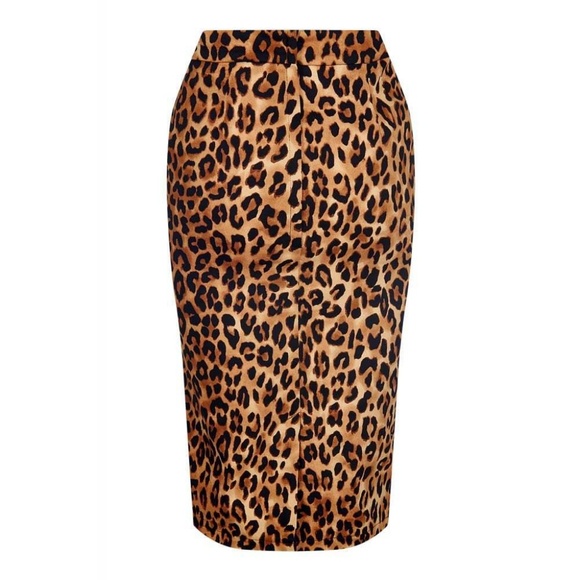 nwt sexy collectif leopard midi skirt size small - Picture 3 of 4